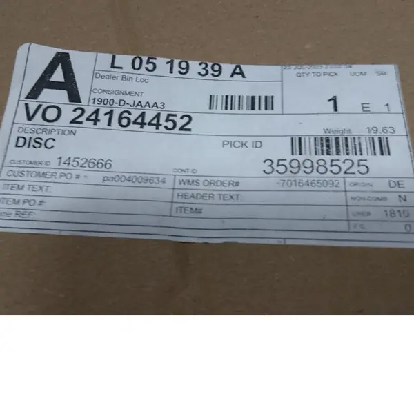 85020849 Genuine Mack Disc