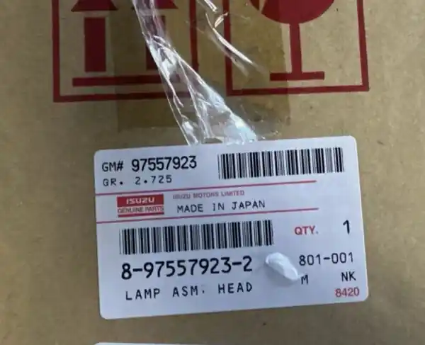 8975579232 Genuine Isuzu Head Lamp ASM