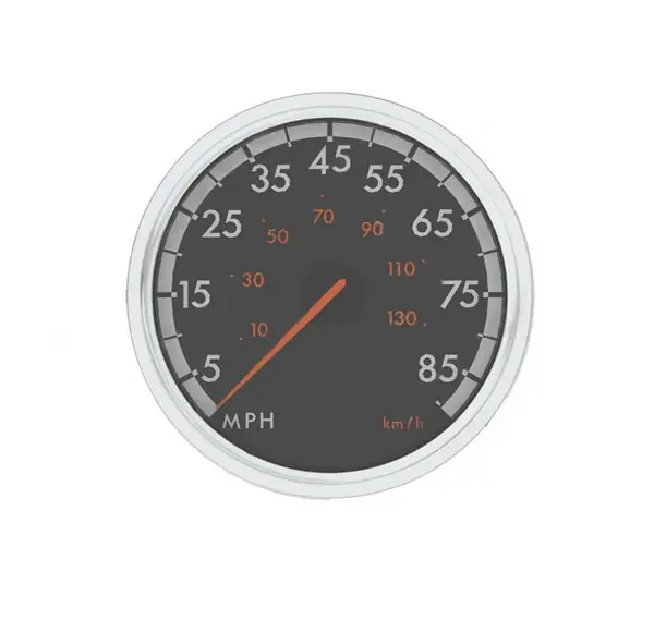 Genuine Freightliner Speedometer Gaude 7.5V Chrome Bezel