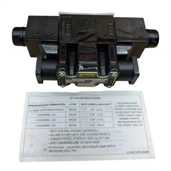 Genuine Parker Valve Hydraulic Directional Control 120/60 - 110/50V