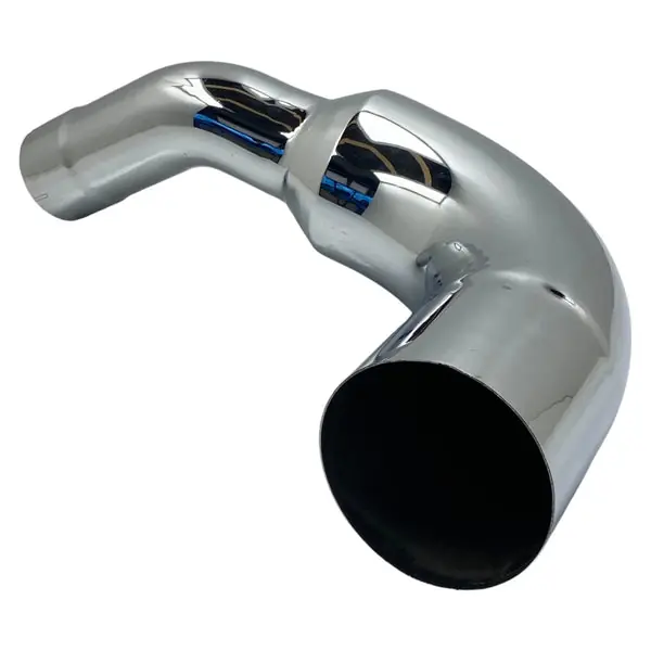 Genuine Kenworth Chrome Left - Over Frame Elbow 6" Reducing to 5"