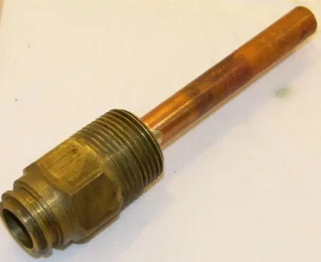 Honeywell 123870A 3/4 NPT Copper Well Assy. W/3 Insertion Length