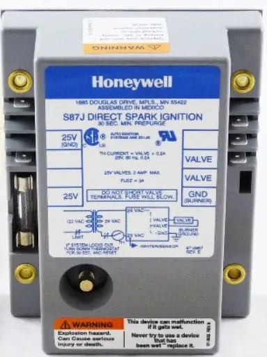 SK0232672-US20260702-105043-0 Honeywell S87J1034 Direct Spark Ignition Module 21 sec Trial Time - Image 1