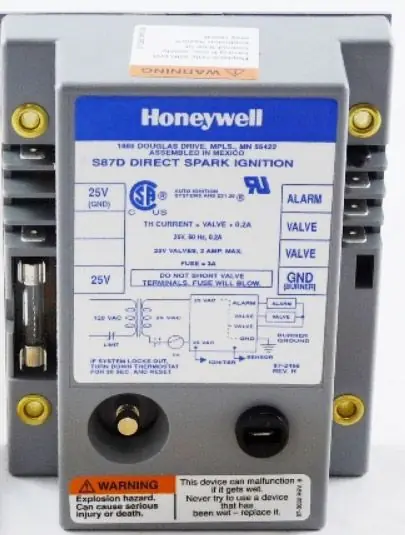 SK0233003-US20260702-105043-0 Honeywell S87D1020 Two Rod Direct Spark Ignition Control - Image 1