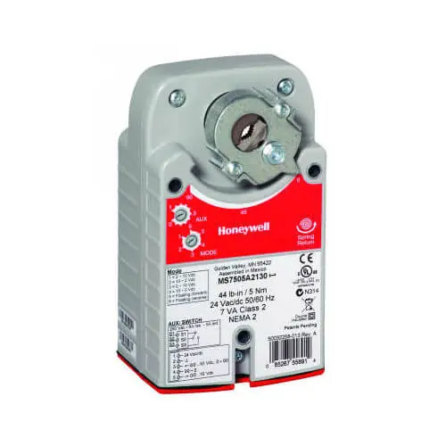 SK0233651-US20260702-105043-0 Honeywell MS7403A2030 Zelix S03 Series Spring Return Direct Coupled Actuator 24Vac/Dc 3K Ohm 2-10Vdc - Image 1