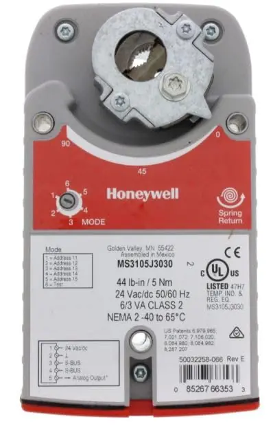 SK0233676-US20260702-105043-0 Honeywell MS3105J3130 Direct Coupled Damper Actuator Spring Return - Image 1