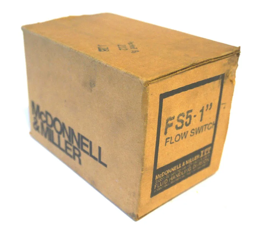 SK0234993-US20260702-105043-0 Mcdonnell & Miller FS5-1 Flow Switch Low Flow Rate Sensitivity 1 FNPT - Image 1