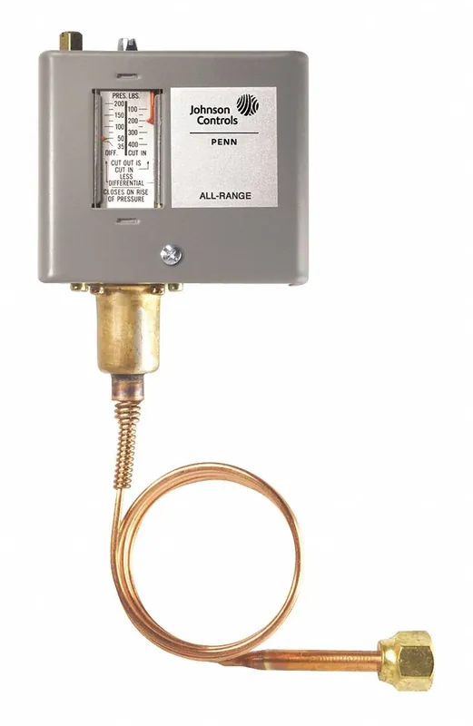 JOHNSON P70BA-1C SPST Pressure Control 20 - 100 PSI With 36 Capillary 7 PSI Differential