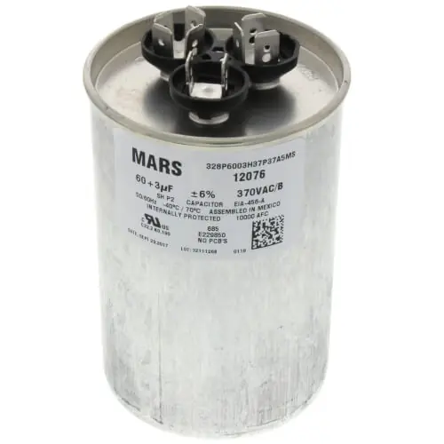 SK0239792-US20260702-105043-0 Rheem 43-25133-09 60/3/370 Capacitor Dual Round - Image 1