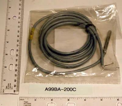 SK0239874-US20260702-105043-0 Johnson Controls A99BA-200C PTC Temperature Sensor with 2 Standard Probe and 6-1/2 ft Shielded PVC Cable - Image 1