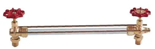 Conbraco 20-150-00 1/2 NPT Rough Bronze Water Gauge With Automatic Ball Checks