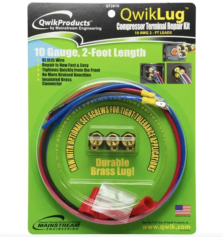 SK0241368-US20260702-105043-0 Mainstream Engineering QT2810 QwikLug 3 Terminal 10 AWG 2ft Leads with Nut - Image 1
