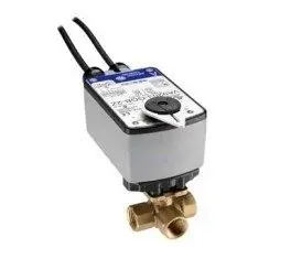 SK0242057-US20260702-105043-0 Johnson Controls VG1845BN 3/4 Inch Three-Way Ball Valve Stainless Steel NPT Threaded End Connection - Image 1