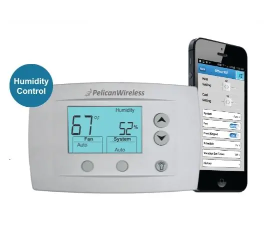 Pelican Wireless Systems TS200H Internet Programmable Thermostat With Humidity Control
