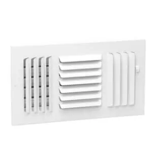 Hart & Cooley 10292 - 8 X 4 Aluminum Ceiling/Sidewall Curved Blade Three Way Register