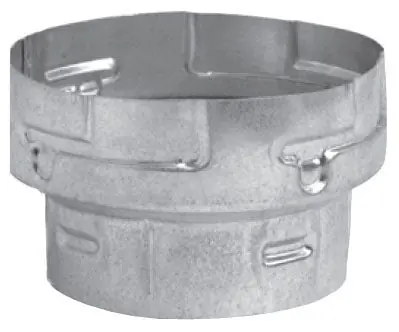 SK0243138-US20260702-105043-0 Metal-Fab 3MIN4 3 x 4, 0.012 Aluminum Alloy Flue, 0.018 G90 Galvanized Steel Casing, Double Wall, Round, No-Height, Type B Gas Vent Increaser - Image 1