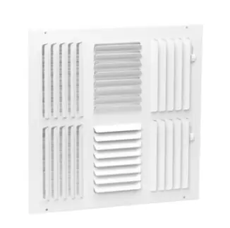 Hart & Cooley 10321 - 8 x 8 Aluminum Ceiling/Sidewall Curved Blade Four Way Register  (10321)