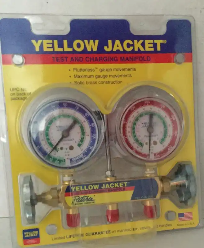 SK0243493-US20260702-105043-0 Yellow Jacket 41212 Manifold Only 2-1/2 Gauge Psi R-12/22/502 - Image 1
