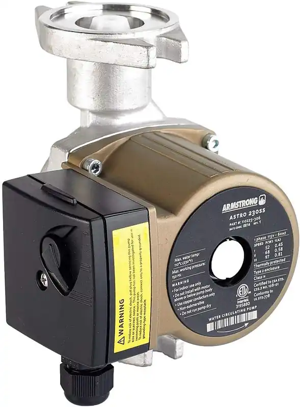 SK0246321-US20260702-105043-0 Armstrong 110223-306 1/25 Horsepower Astro 230SS Wet Rotor Circulator Stainless Steel - Image 1