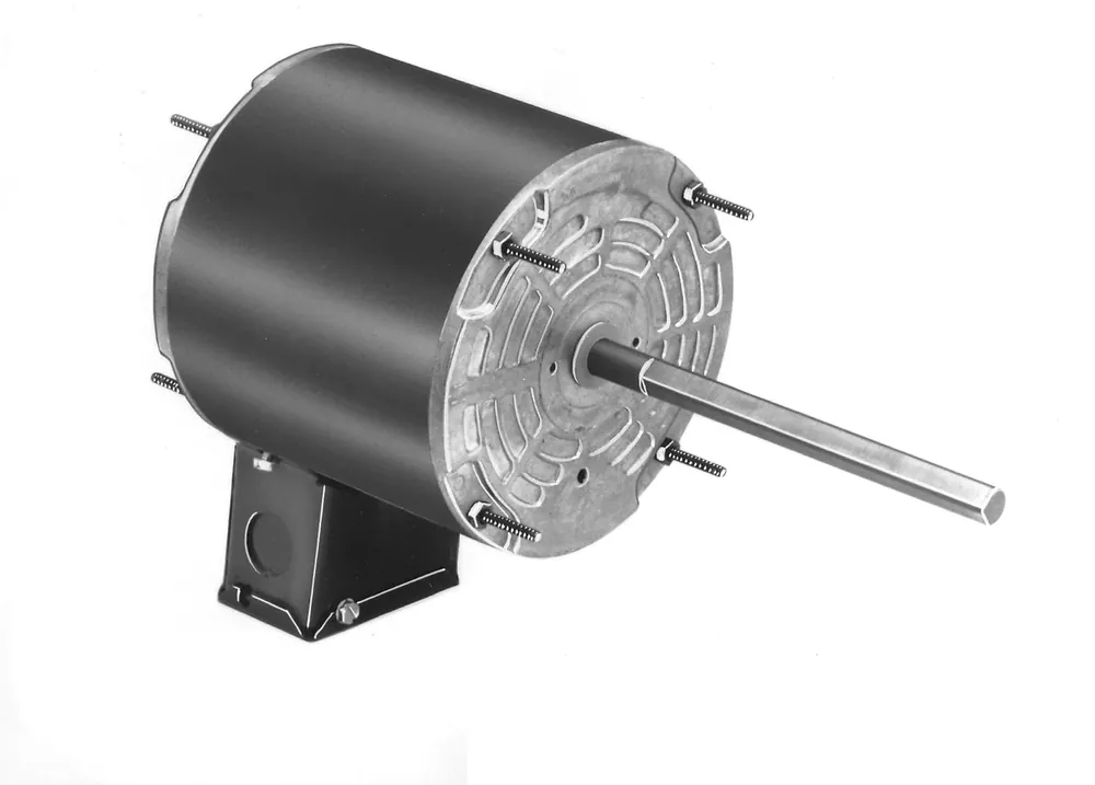 Fasco D921 5.6 Frame Open Ventilated Permanent Split Capacitor Condenser Fan Motor with Ball Bearing, 1/3HP, 825rpm, 230/460V