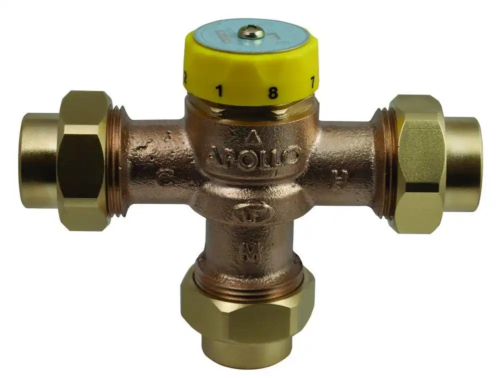 SK0250645-US20260702-105043-0 Apollo Valves 34ALF-214-BS 3/4 Inch Solder Thermostat Mixing Valve - Image 1