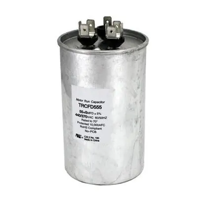 Packard TRCFD555 Motor Dual Run Capacitor 55/5 MFD 370-440V Round