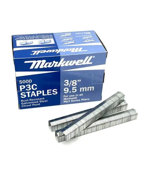 Markwell P3C - STAPLES P3C 3/8" FOR MPL3 PLIER TACKER 5000/bx