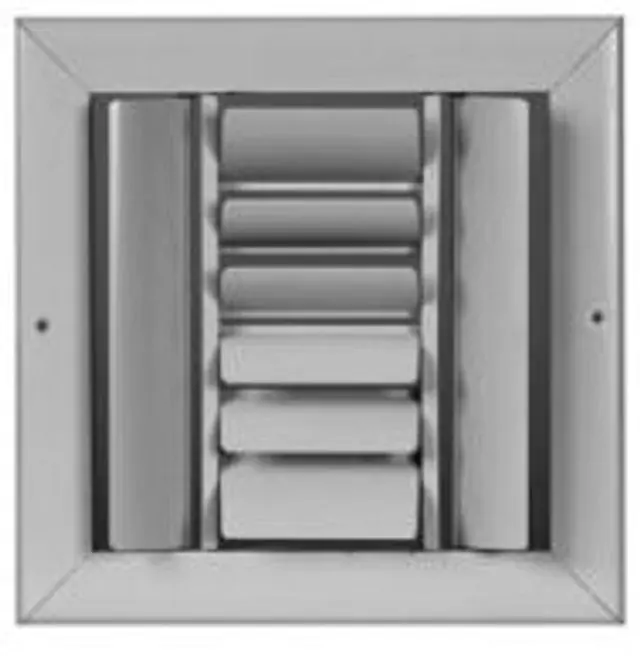 Airguide CBML4MEWH_10X10 - CBML-4ME 10X10 4WAY CURVED BLADE CEILING REGISTER WHITE 10/CS