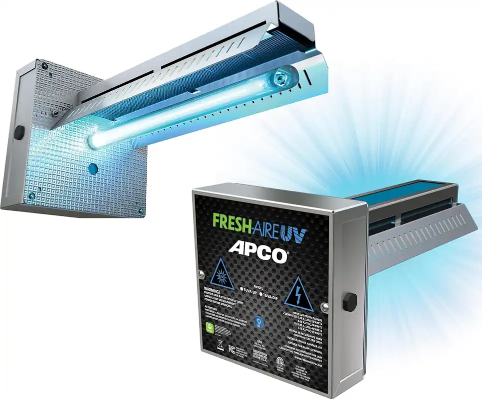 SK0252367-US20260702-105043-0 Fresh-Aire UV TUV-APCO-ER APCO Carbon Cell Matrix HVAC UV Air Purifier with Power Cord 18-32 VAC - Image 1
