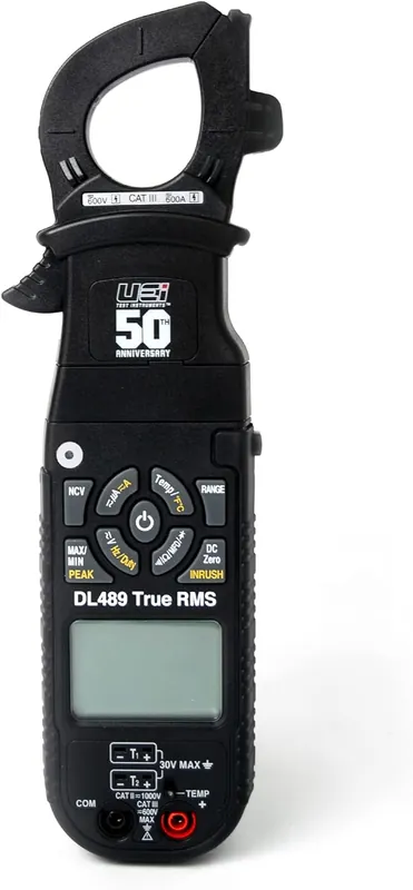 UEi DL489 Digital Clamp Meter HVAC Amp Meter True RMS Multimeter Auto-ranging 6000 Counts Voltage Tester