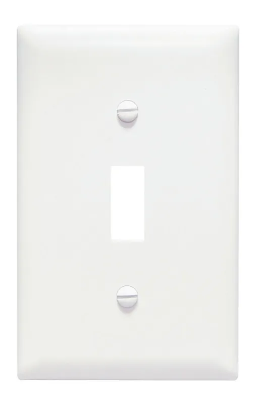 Pass & Seymour TP1W 1-Gang Toggle Switch Wall Plate White