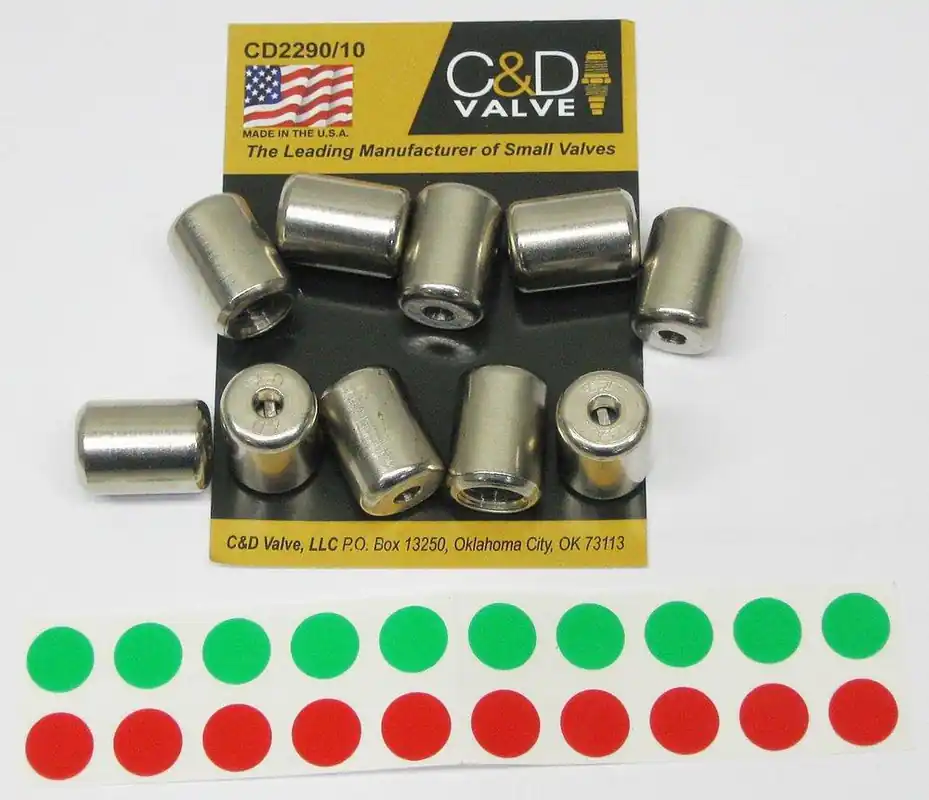 C&D Valve CD2290/2 Male Flare Locking Cap 1/4 in (Pack of 2)