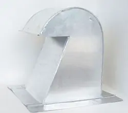 The Metal Shop ARV-10XTD - Barrel Tile Roof Vent 10 Inch Aluminum Extra Tall with Damper ARV-10XTD
