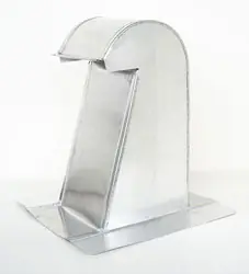 The Metal Shop ARV-6XTD - Barrel Tile Roof Vent 6 Inch Aluminum Extra Tall with Damper ARV-6XTD