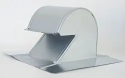 The Metal Shop GRV-6D - Shingle/Flat Roof Vent 6 Inch Galvanized with Damper GRV-6D