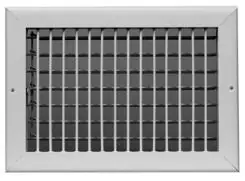 Airguide VMLMEWH_16X08 - VML-ME 16X08 SINGLE DEFLECTION SIDEWALL REGISTER WHITE