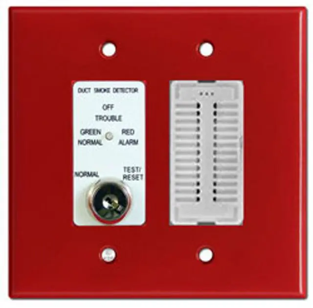 SK0253035-US20260702-105043-0 Air Products & Controls MSR-50RKA/R Remote with a Key, Sounder Assembly, Red Double Gang Plate - Image 1