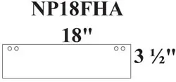 Mullen NP18FHA - STUD GUARDS 3-1/2"X18" 16GA FOR FHA METAL OR WOOD STUDS (HOLES ONLY) NP18FHA 25/BX