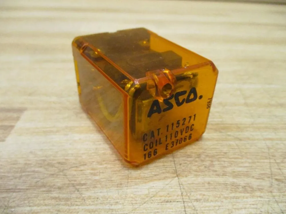 SK0254461-US20260702-105043-0 ASCO 115271 110VDC Amber Cover Relay Single Coil Relay - Image 1