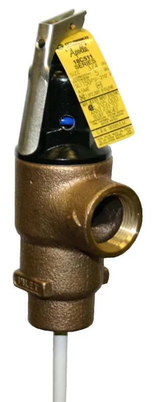 SK0255825-US20260702-105043-0 Apollo Valves 18C5115150 3/4, MPT x FPT, 150 PSIG, 1912000 BTU/Hr, Bronze, Automatic, Safety Relief Valve - Image 1