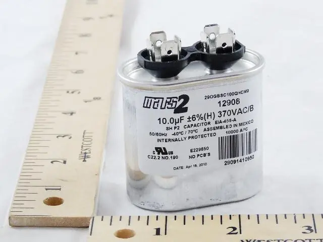 Heil Quaker ICP 1171108 10m 370v Run Capacitor Oval