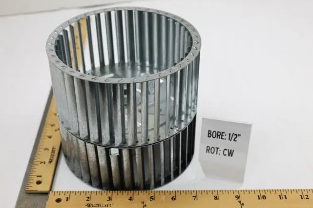 SK0258211-US20260702-105043-0 International Environmental 70005130 Blower Wheel 7-6/16 inches D, 6-9/16 inches W, CW, 1/2 inch Bore - Image 1