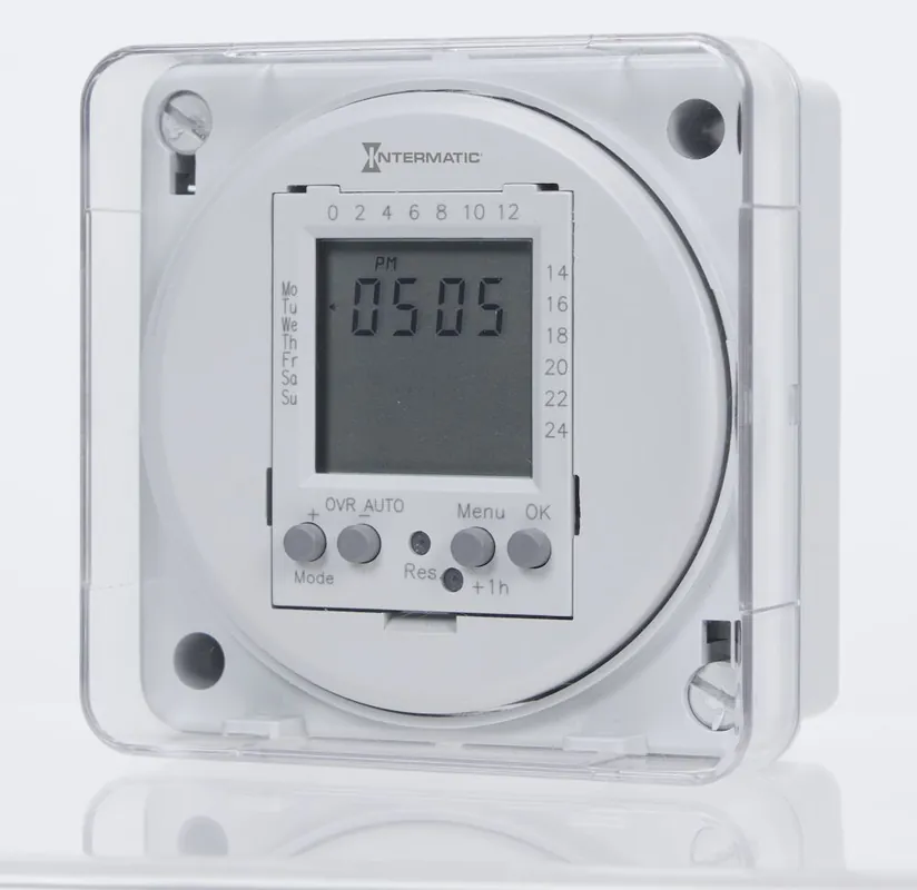 SK0258267-US20260702-105043-0 Intermatic FM1D20E-120 DGTL Timer, 20 Program, 120V, Flush Mount - Image 1