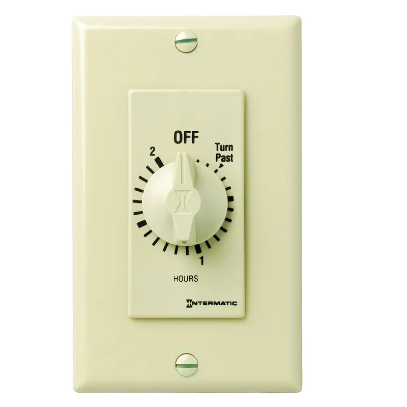 SK0258312-US20260702-105043-0 Intermatic FD32H 2-Hour Spring-Wound Wall Timer for Lights and Fans, Ivory - Image 1