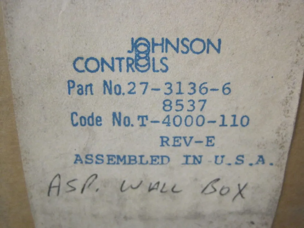 SK0258500-US20260702-105043-0 Johnson Controls T-4000-110 Aspirator Wallbox Kit - Image 1
