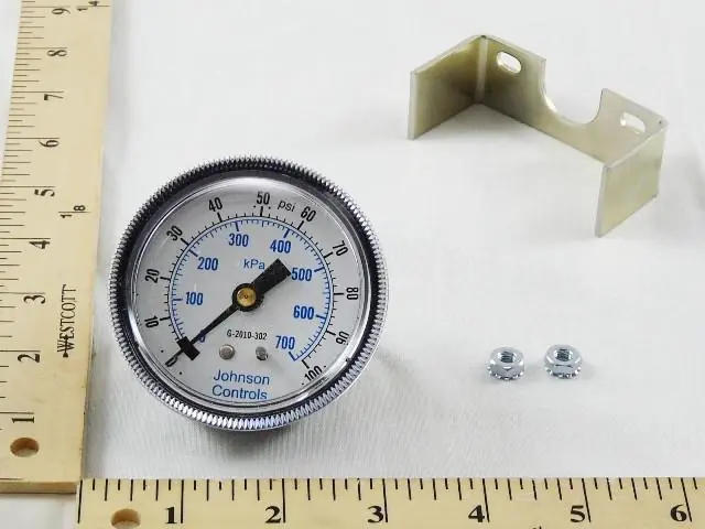 SK0258591-US20260702-105043-0 Johnson Controls G-2010-302 Air Gauge 2-1/2 Inch Face 0-100 psi - Image 1