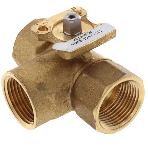 Johnson Controls VG1845AG Ball Valve, 3 Way, 1/2 in. 4.7 Cv