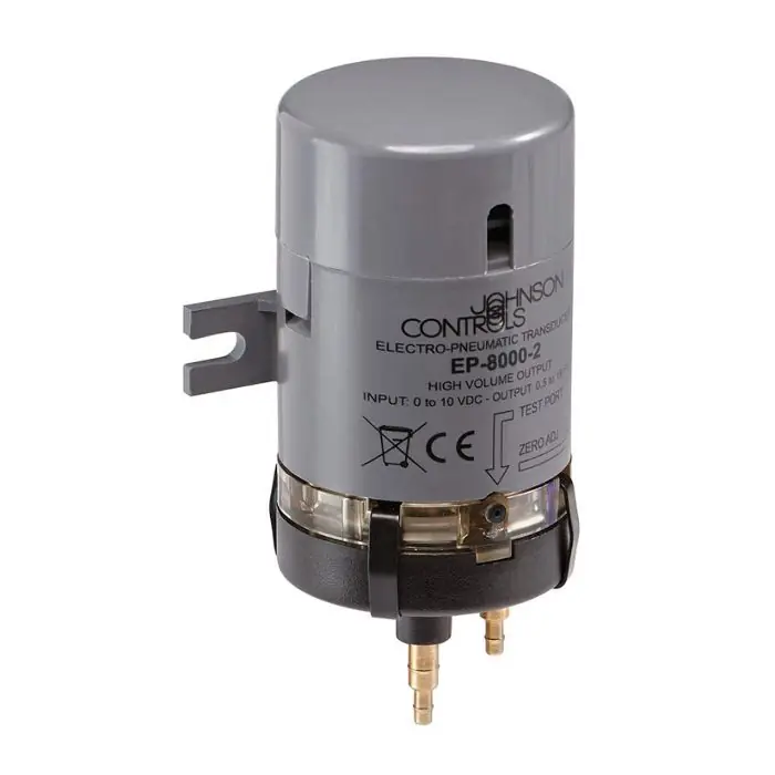 Johnson Controls EP-8000-4 Electronic To Pneumatic Transducer 4-20mA Input Range 3 To 15 Psig