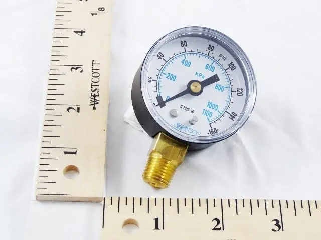Johnson Controls G-2010-16 Air Pressure Gauge 0-160 PSI 1/4 Inch Connection