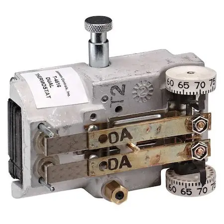 SK0259586-US20260702-105043-0 Johnson Controls T-4752-206 Heating-Cooling Thermostat 15 psig REV 20 psig DIR Vertical - Image 1